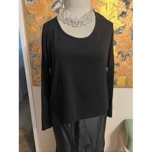 Rag & Bone Florence Black Stretchy Tunic W/ Back Cut Out L